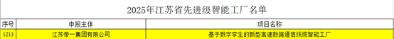 江苏英国365公司官网集团：智能制造与数字化转型再传喜报，，，，，，，，连获江苏省先升级智能工厂、江苏省智能制造车间和五星级上云企业认定(图2)